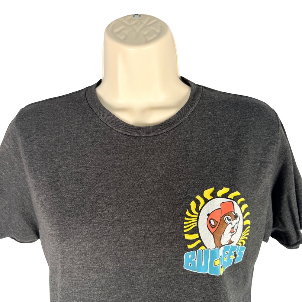 Buc-ees T-Shirt Womens Small Jeep Graphic Print Short Sleeve Crew Neck Dark Gray - Picture 3 of 8